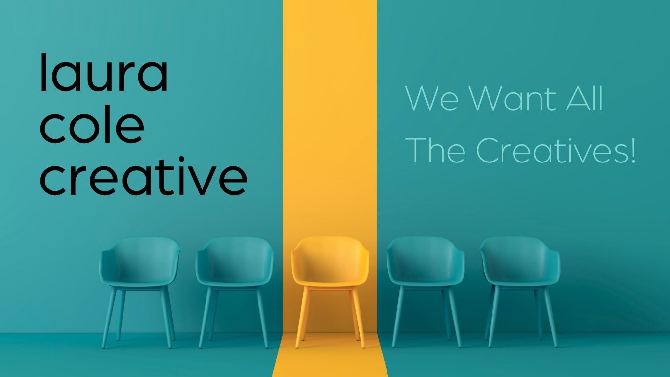 Team collaborating on design projects at Laura Cole Creative